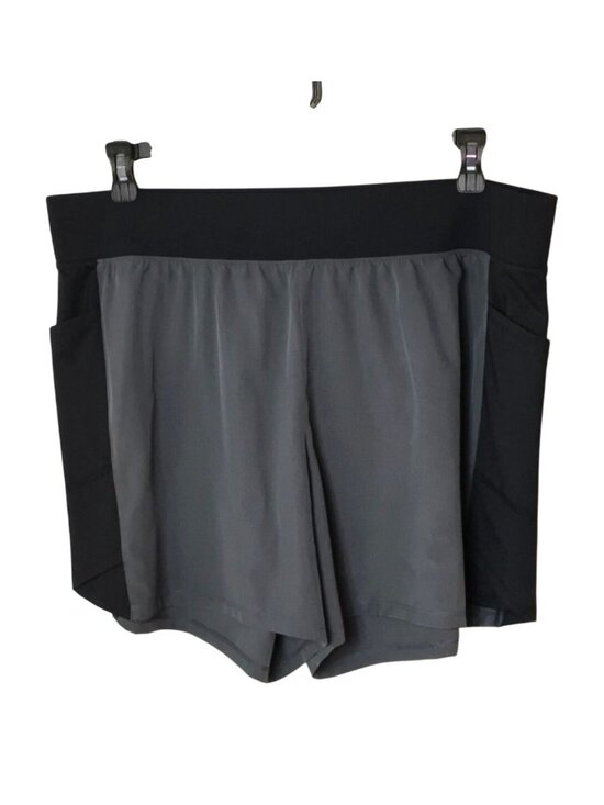 tek gear Pants - Tek Gear Womens 1X Active Shorts Black Gray Tummy Control DryTek Pockets Sporty